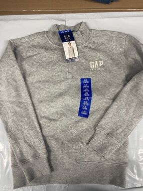 GAP Gray Half-Zip Pullover Sweatshirt